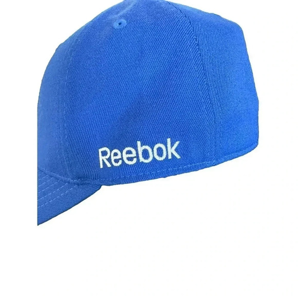 Reebok Men's Blue Logo Athletic Embroider NFL Football Giants Hook Loop Hat Cap - Picture 4 of 4